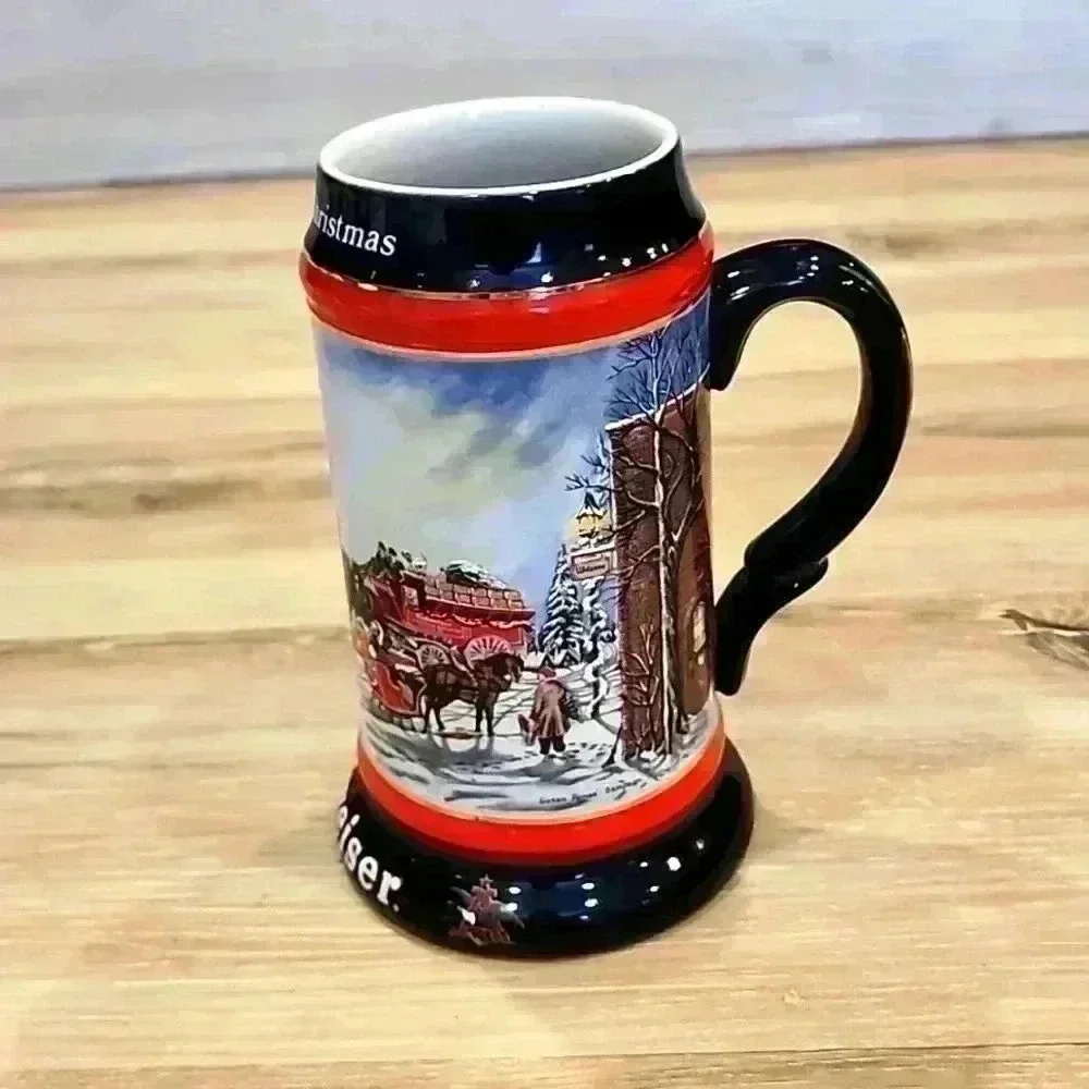 Vintage Budweiser Christmas Stein 1992 (O5.19.3)